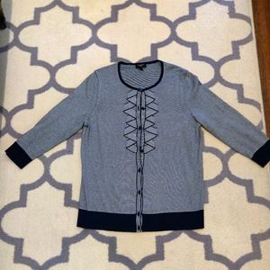 Talbot's Petites Small Stripped Cardigan